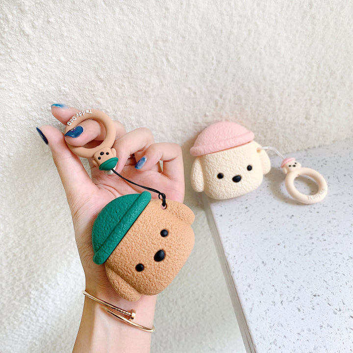 Compatible With Cartoon Hat Dog Suitable For  Airpods Headset Protective Case