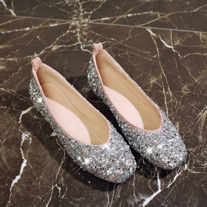 Girls' Peas Shoes, Children's Leather Shoes In Soft Sole