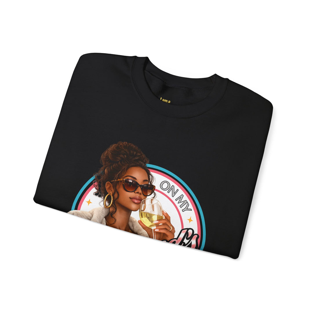 On My Husband's Last Nerve Crewneck Sweatshirt | Sassy Woman Retro Graphic