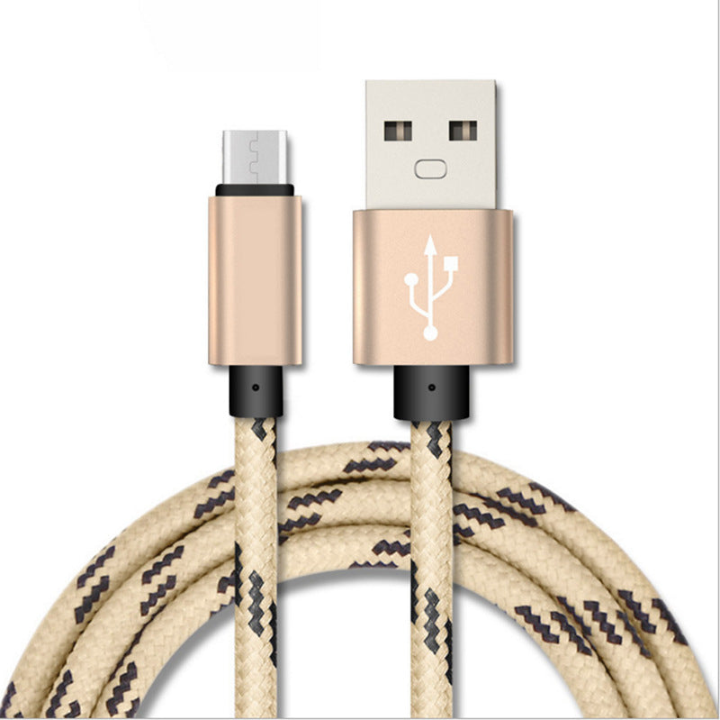 Nylon Braided Lattice Resistant Mobile Phone Data Cable Charging Cable