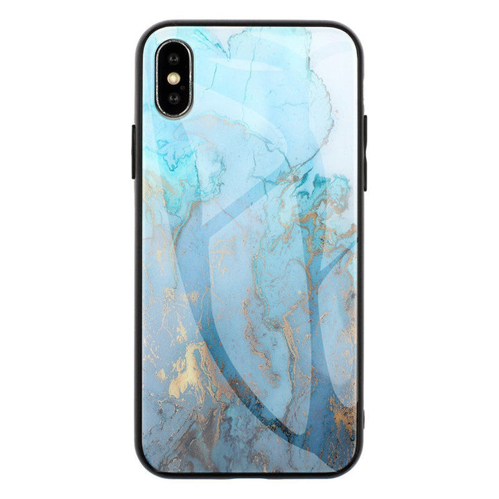 Marbled glass shell S10 protective cover