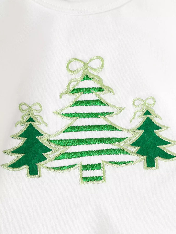 Children's Christmas Ruffle Trim Top and Pants Set