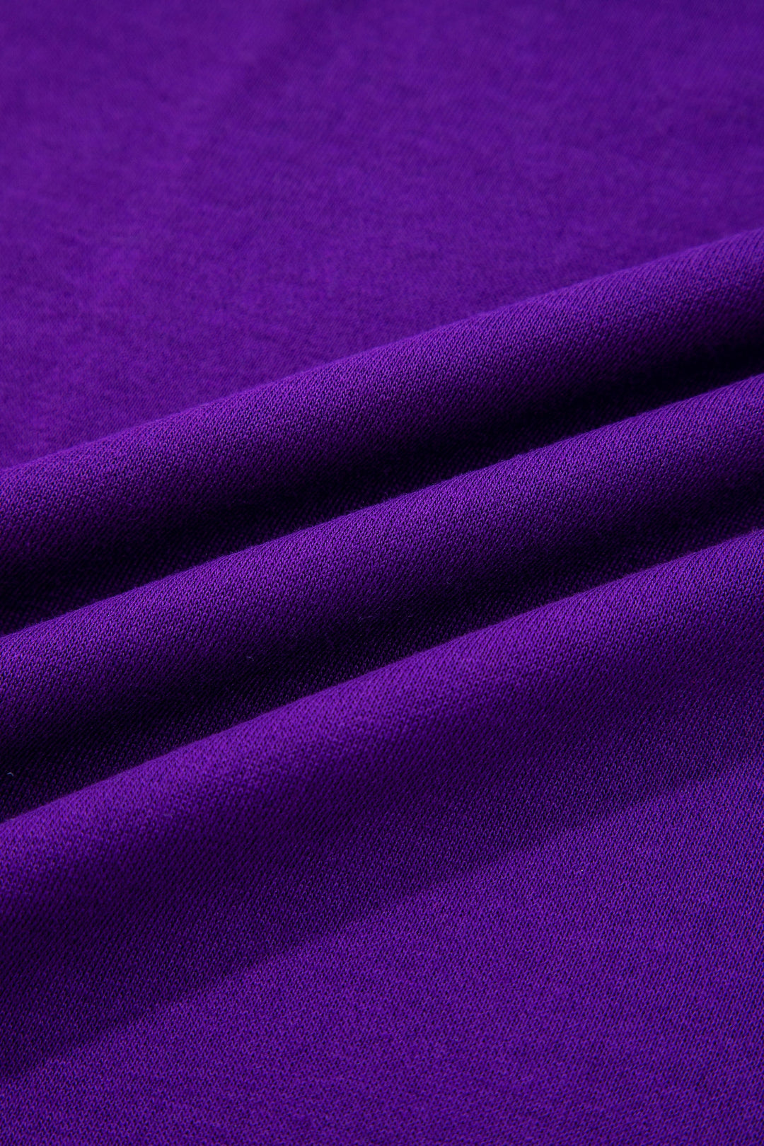 Tillandsia Purple Varsity Contrast Banded Sleeve Shift Sweatshirt Dress