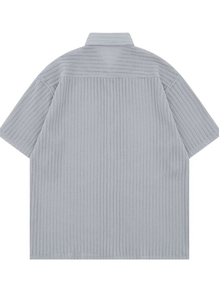 Men's Oversized Short Sleeve Textured Shirt