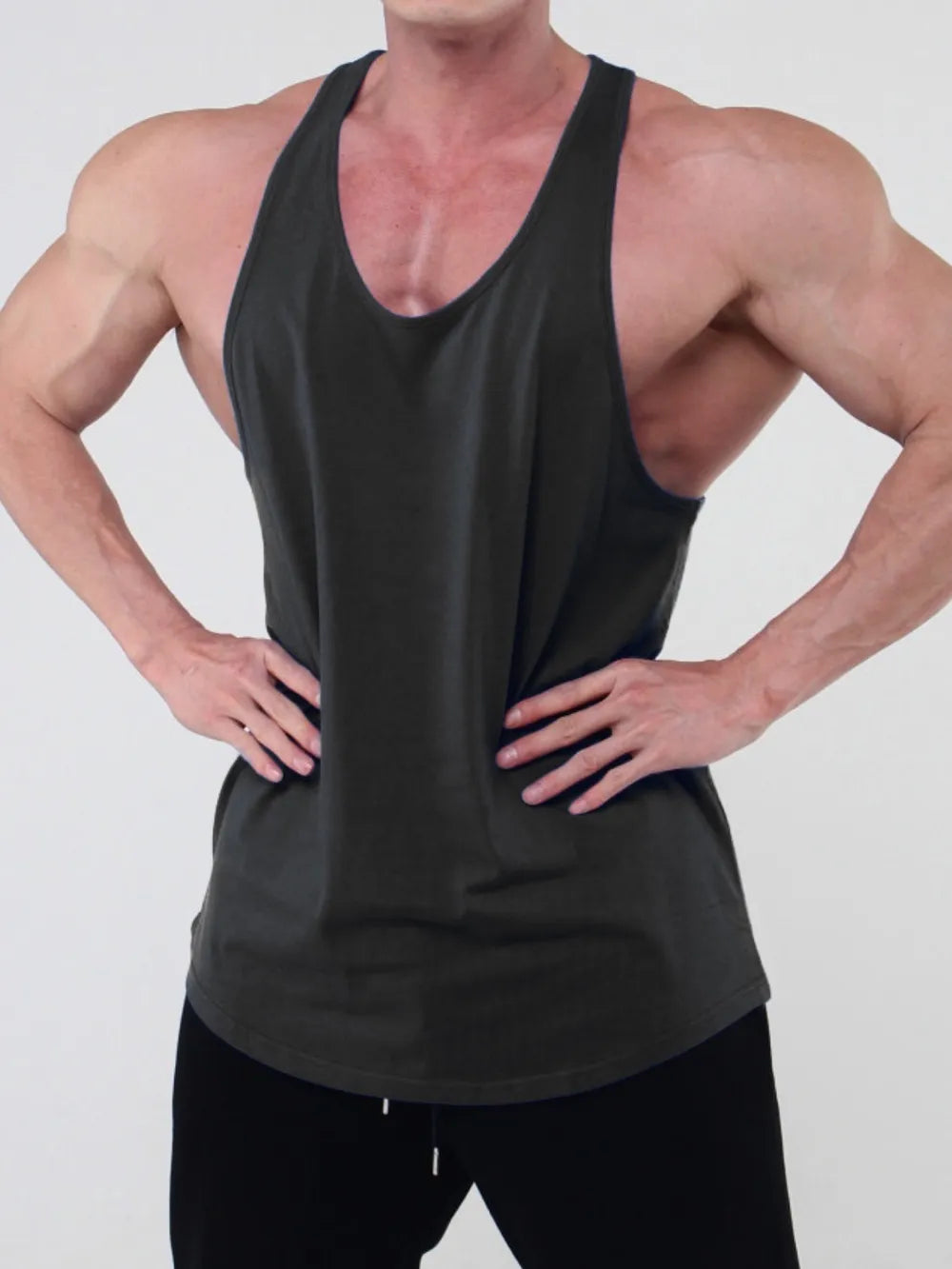 Men's Plus Size Round Neck Racerback Tank