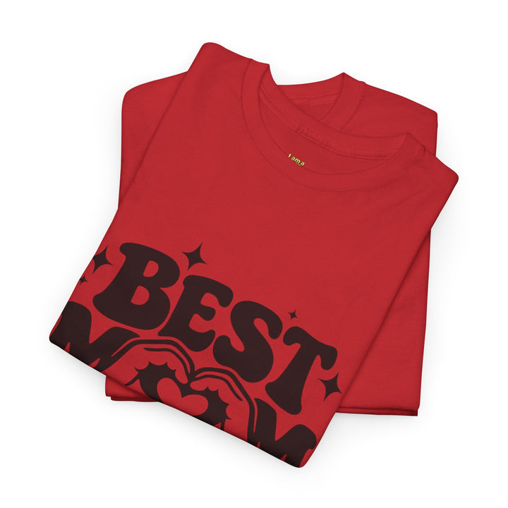 T-Shirt — "Best Mom Ever" Retro Heart Graphic | Mother’s Day Gift Tee