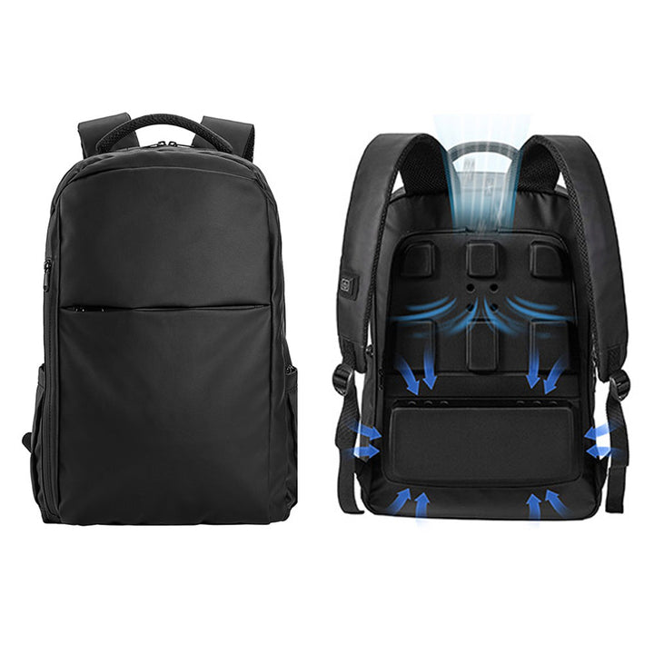Black Technology Ice Cooling Backpack With USB Powerful Airflow Circulation For 18L Large Capacity Travel Commute Business Trip Men's Essential Breathable Mesh Anti-Sweat Multi-Compartment Storage