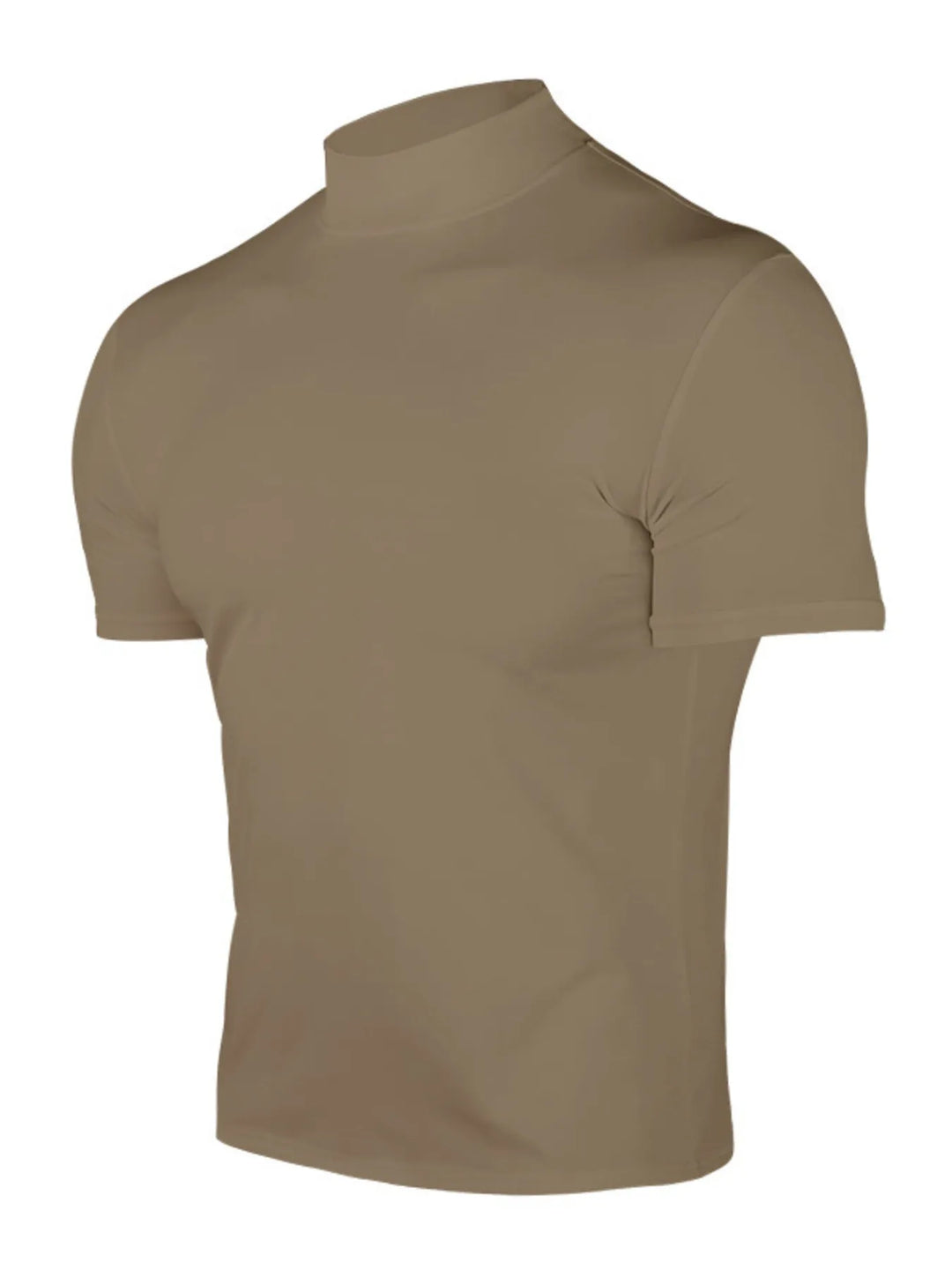 Men's Full Size Turtleneck Short Sleeve T-Shirt Plus Size