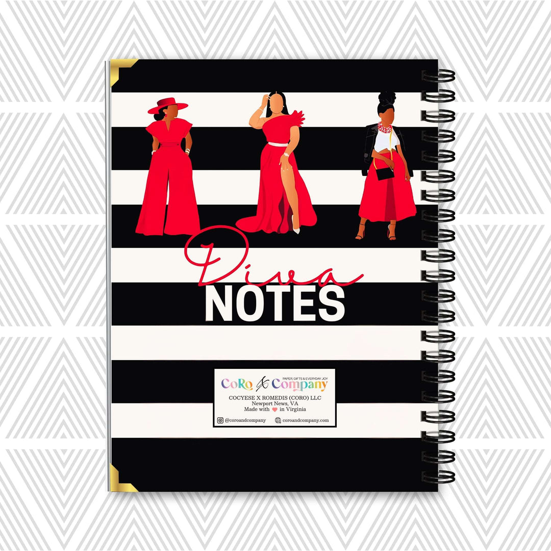 Diva Notes Sorority Keepsake Notebook