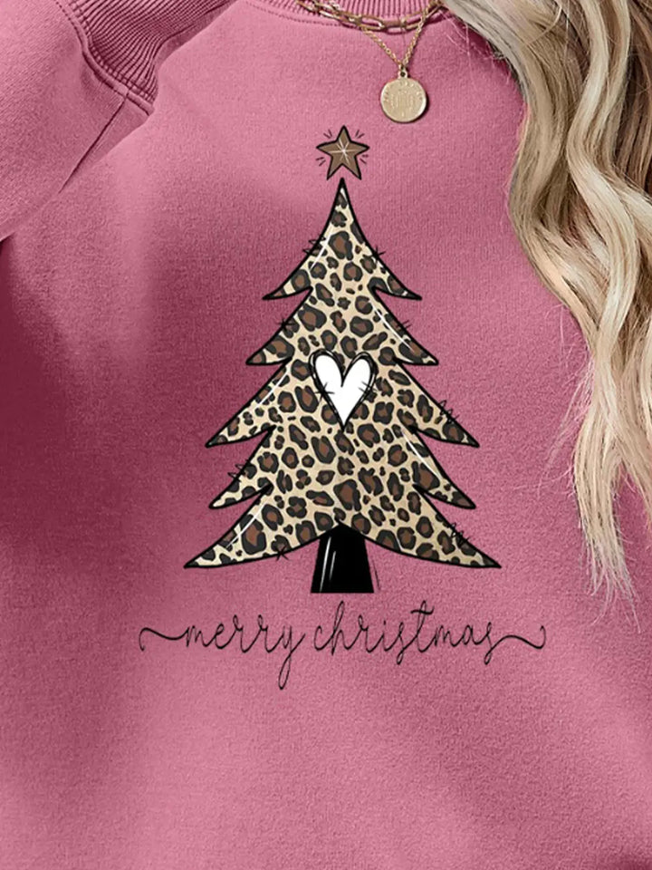 Christmas Tree Graphic Long Sleeve Sweatshirt