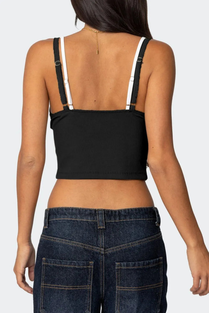 Lace Detail V-Neck Cami