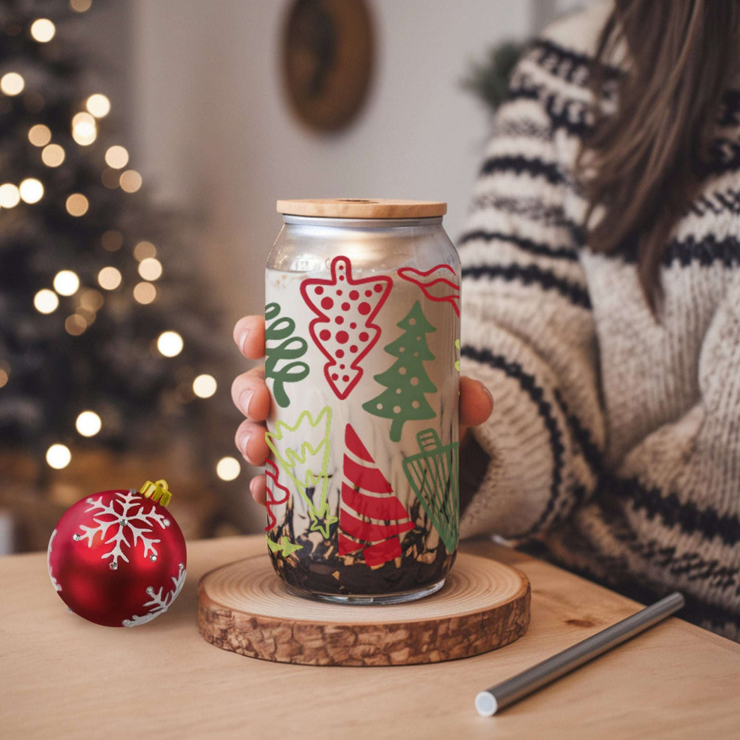 Christmas Trees Glass Cup