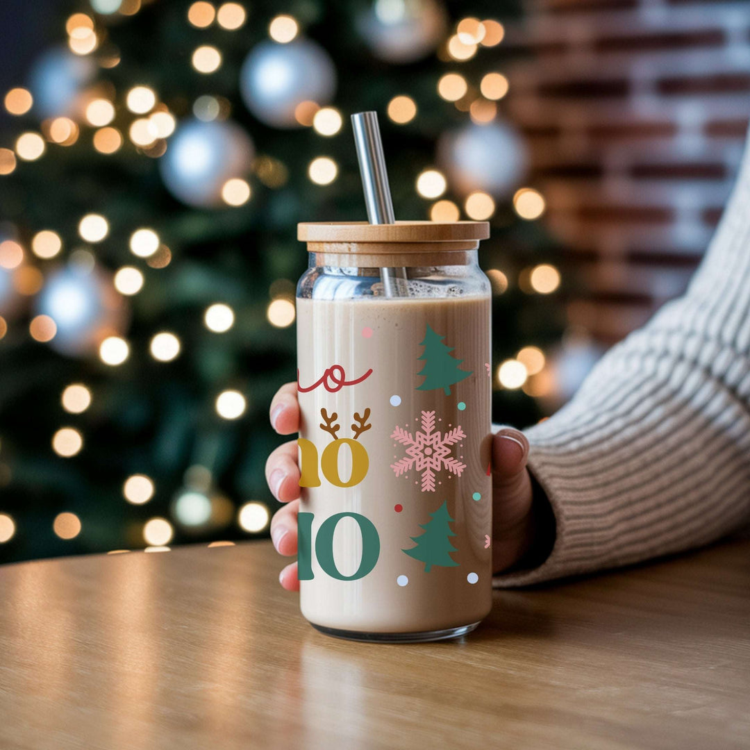 Ho Ho Ho Glass Cup