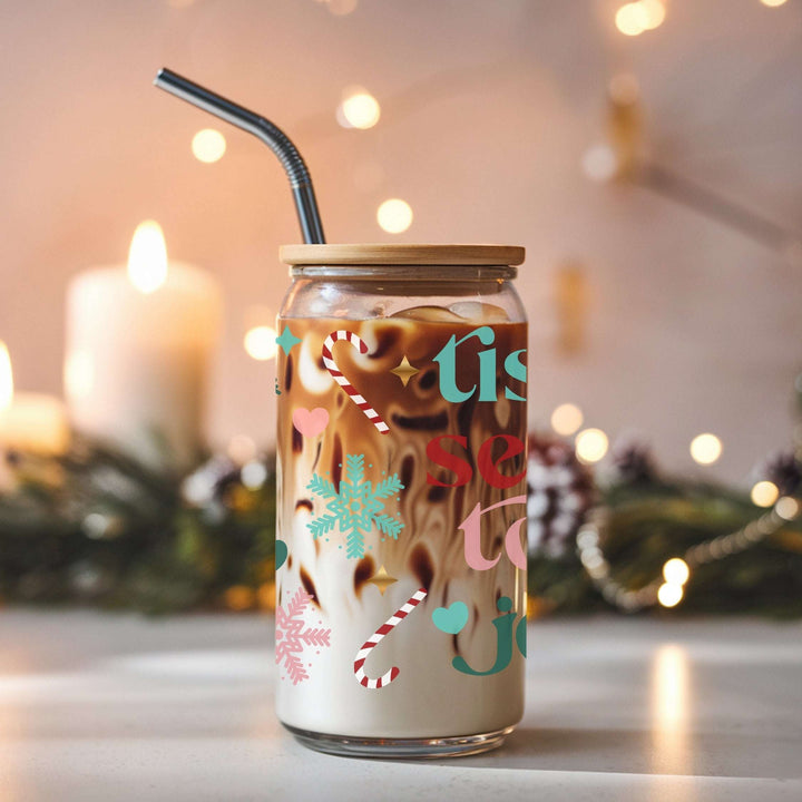 Tis The Season To Be Jolly Glass Cup
