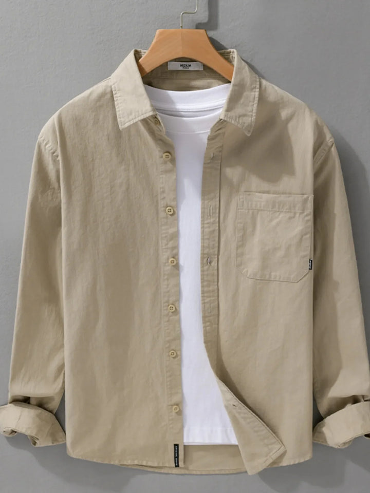 Men's Plus Size Button Up Long Sleeve Shirt