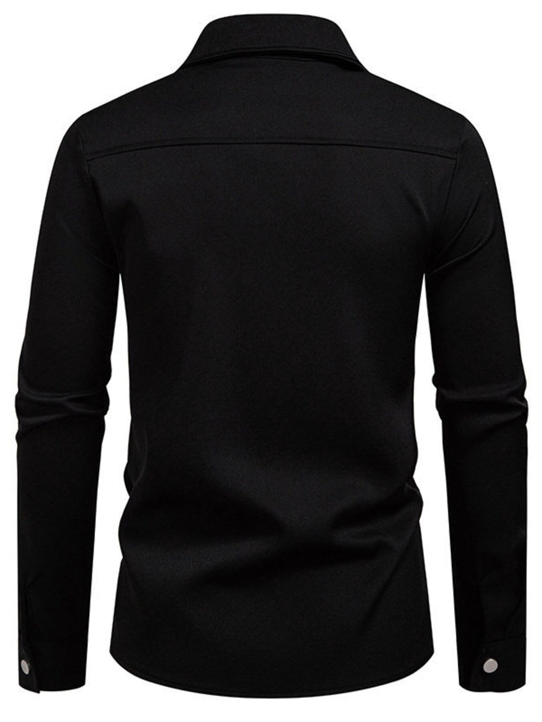 Men's Asymmetrical Button-Down Long Sleeve Shirt