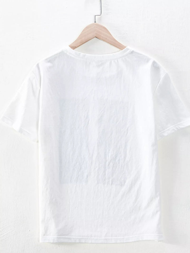 Men's Plus Size Round Neck Short Sleeve T-Shirt