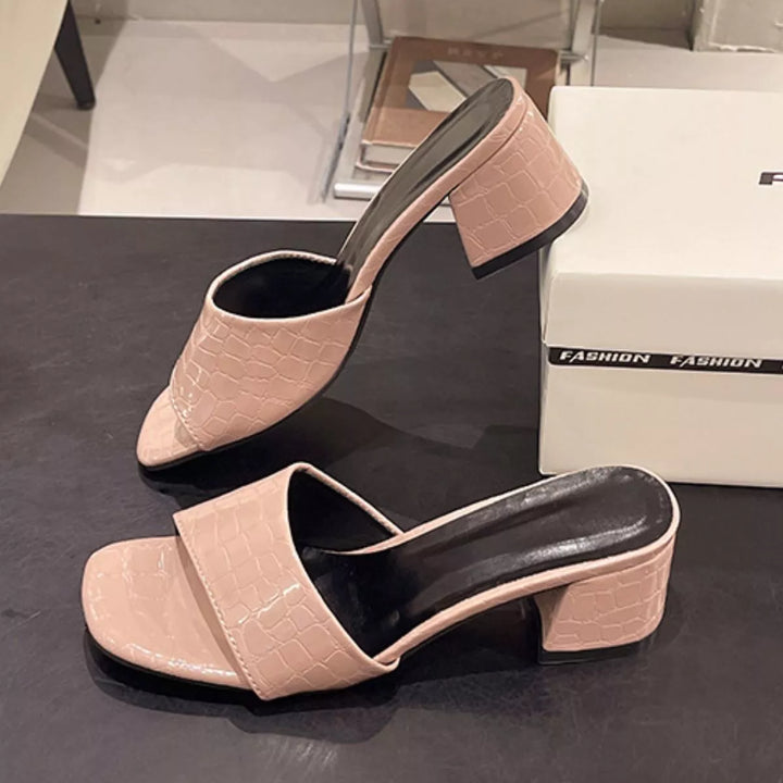 Open Toe Block Heels Sandals