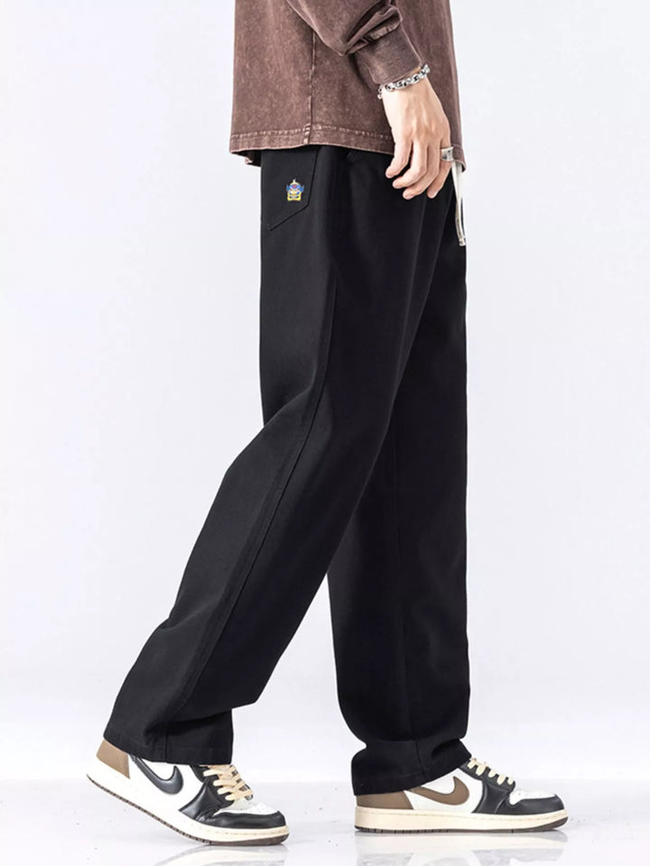 Men's Full Size Casual Loose-Fit Drawstring Pants Plus Size
