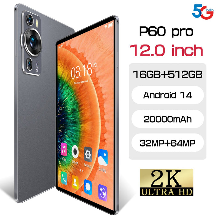 10 inch Tablet P60 Pro Smart Calling  Dual SIM Dual standby  WiFi