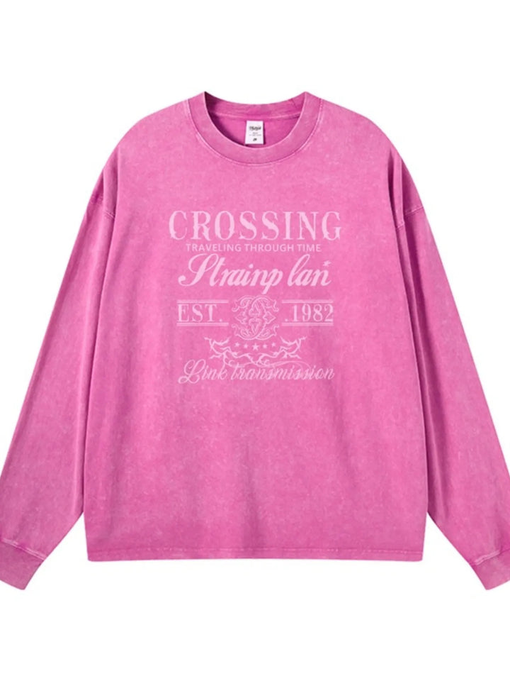 Men's Graphic Round Neck Long Sleeve T-Shirt