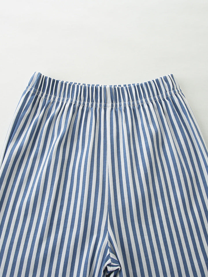 Children's Sailboat Graphic Tee and Striped Shorts Set