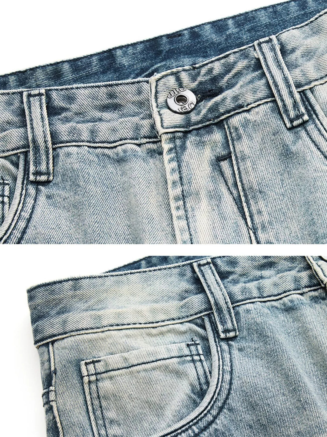 Men's Distressed Vintage Wash Loose Fit Jeans