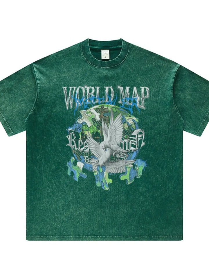 Men's Graphic Round Neck Short Sleeve T-Shirt
