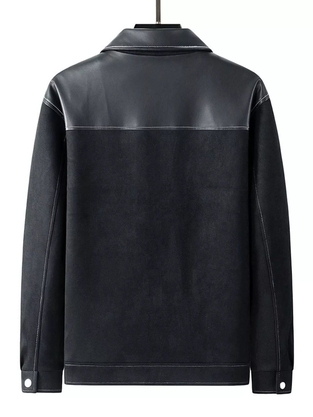 Men's Plus Size Snap Down Long Sleeve Shacket