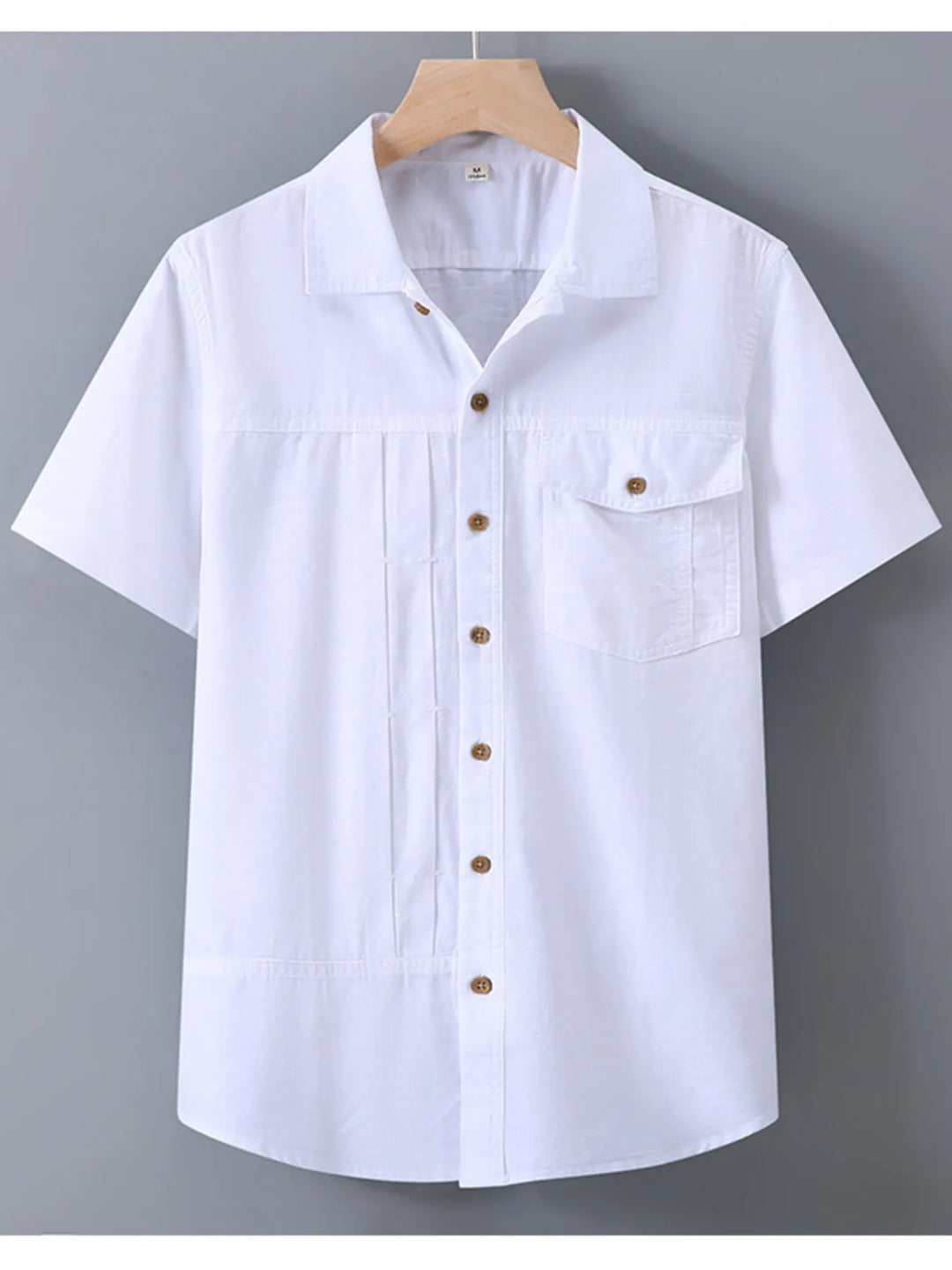 Men's Plus Size Short Sleeve Button-Up Casual Shirt
