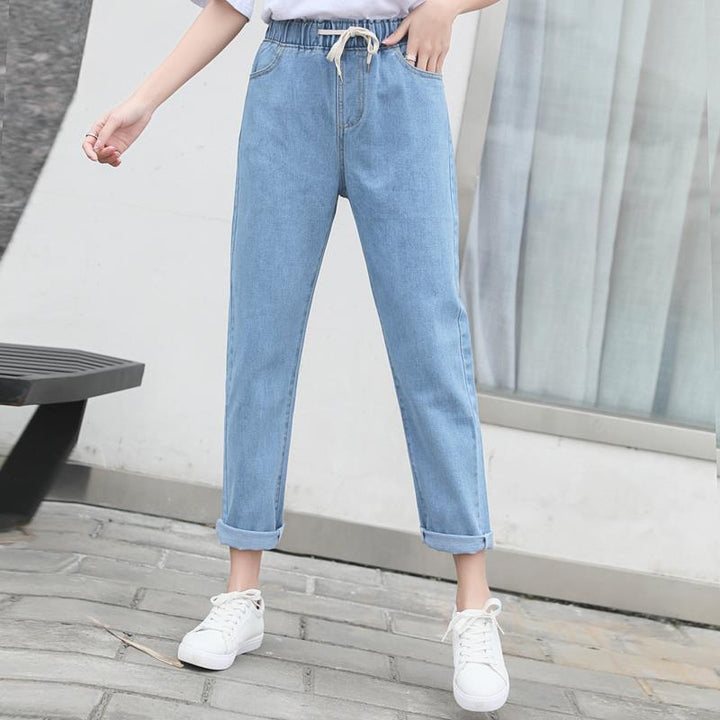 Straight-leg Pants With An Elastic Waistband No Magnets