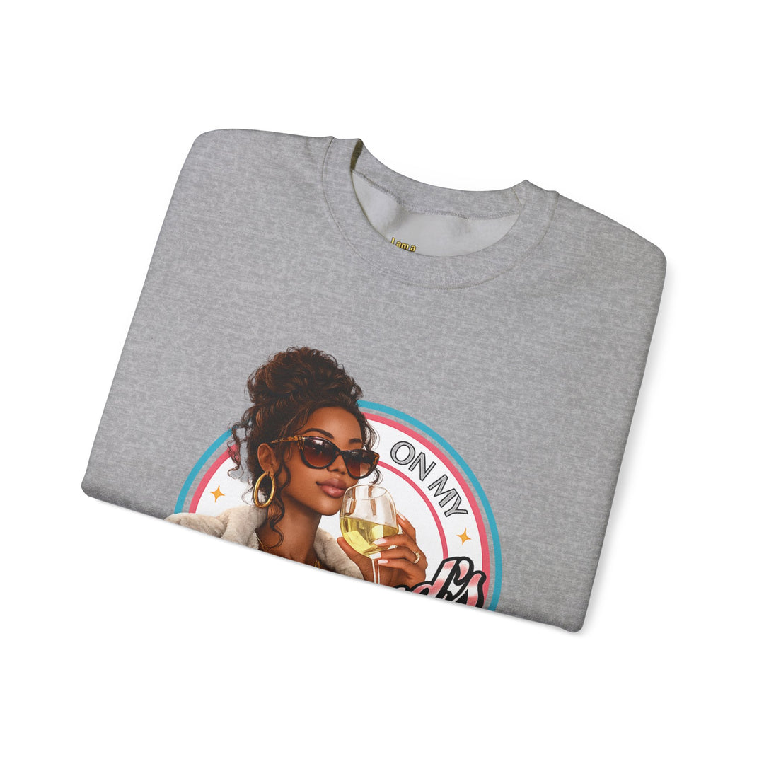On My Husband's Last Nerve Crewneck Sweatshirt | Sassy Woman Retro Graphic