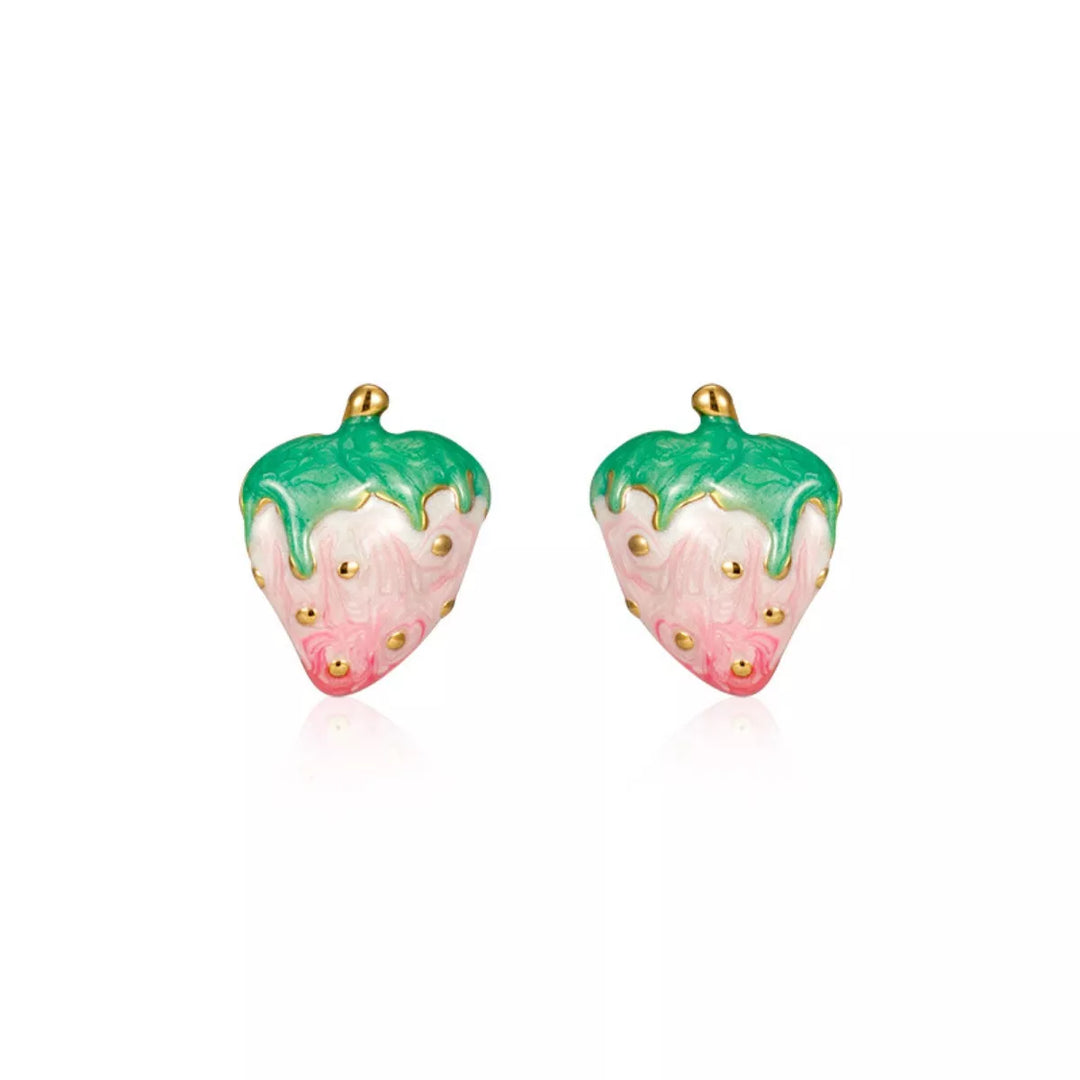 Colorful Strawberry Stud Earrings