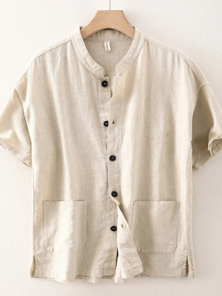 Men's Plus Size Button Up Short Sleeve Shirt