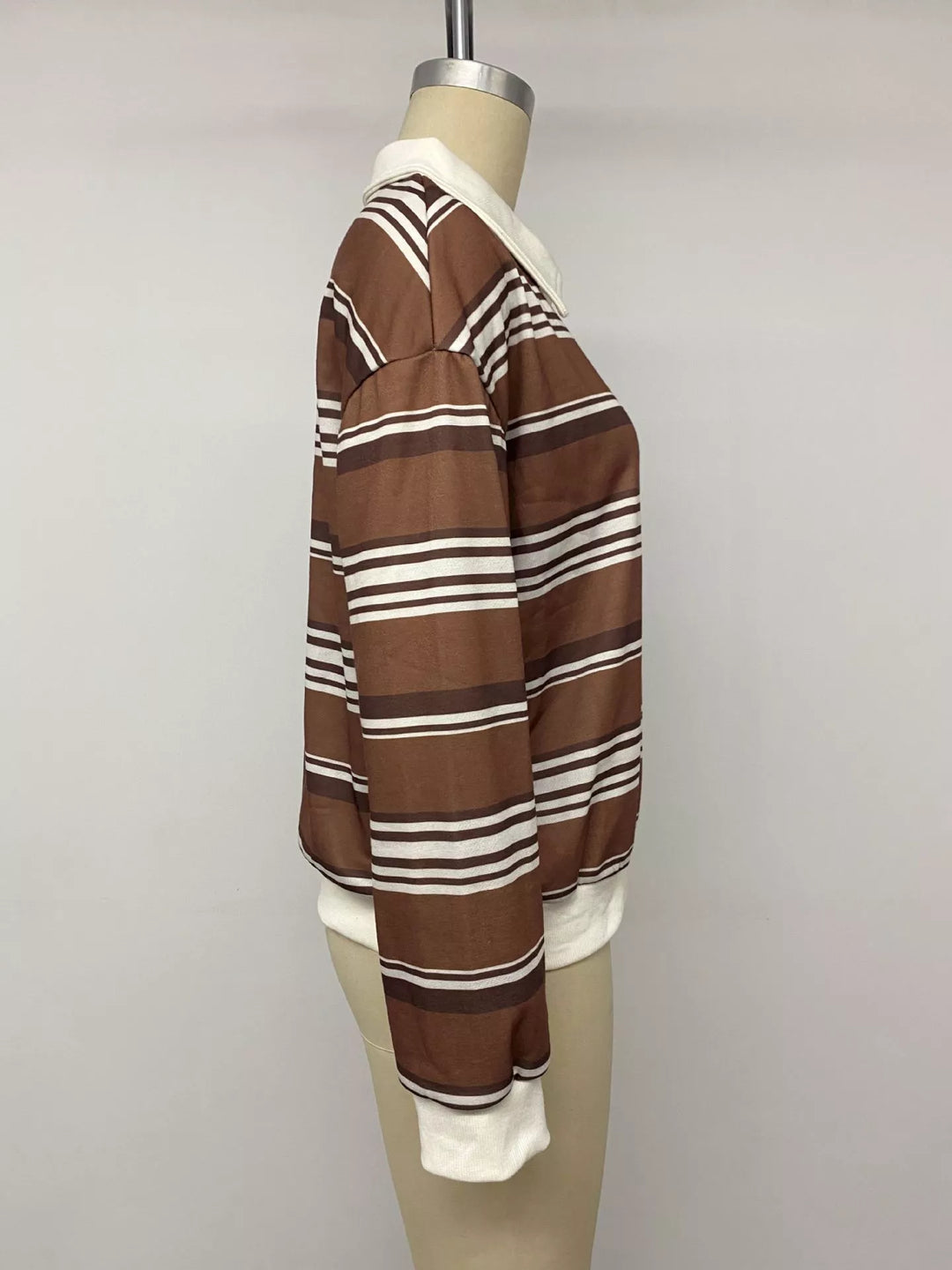 Striped Dropped Shoulder Sweatshirt