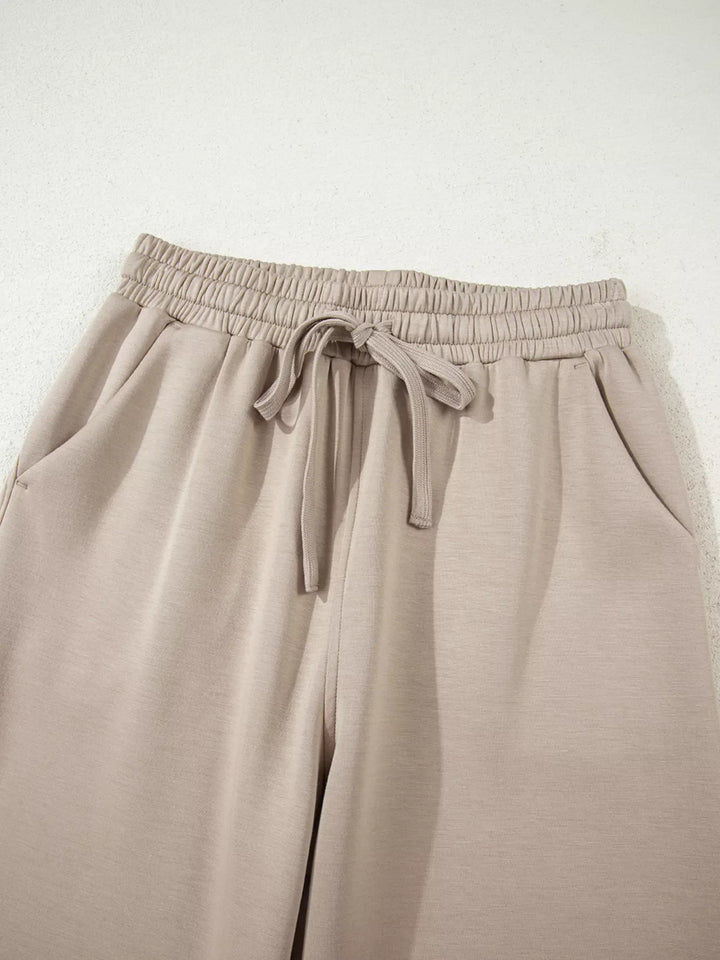 Half Zip Long Sleeve Hoodie and Pants 2pcs Outfit