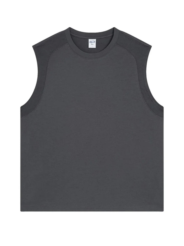 Men's Solid Color Round Neck Tank
