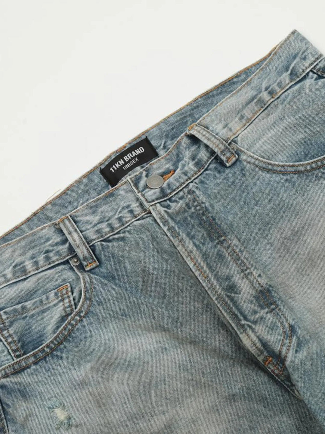 Men's Distressed Wide Leg Jeans
