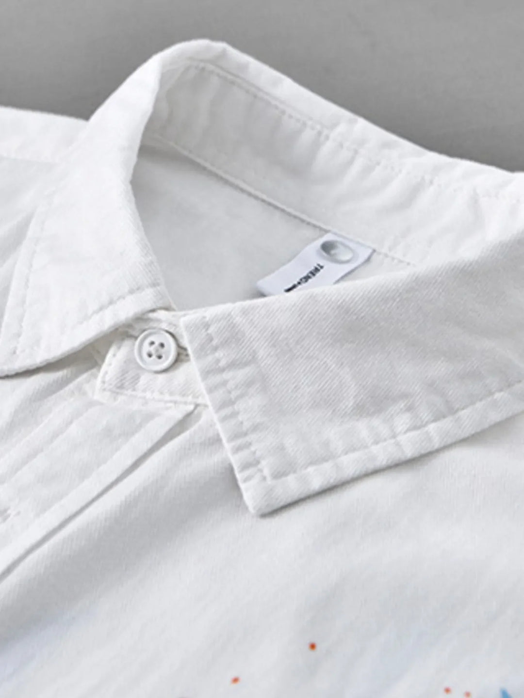 Men's Plus Size Printed Button Up Short Sleeve Shirt