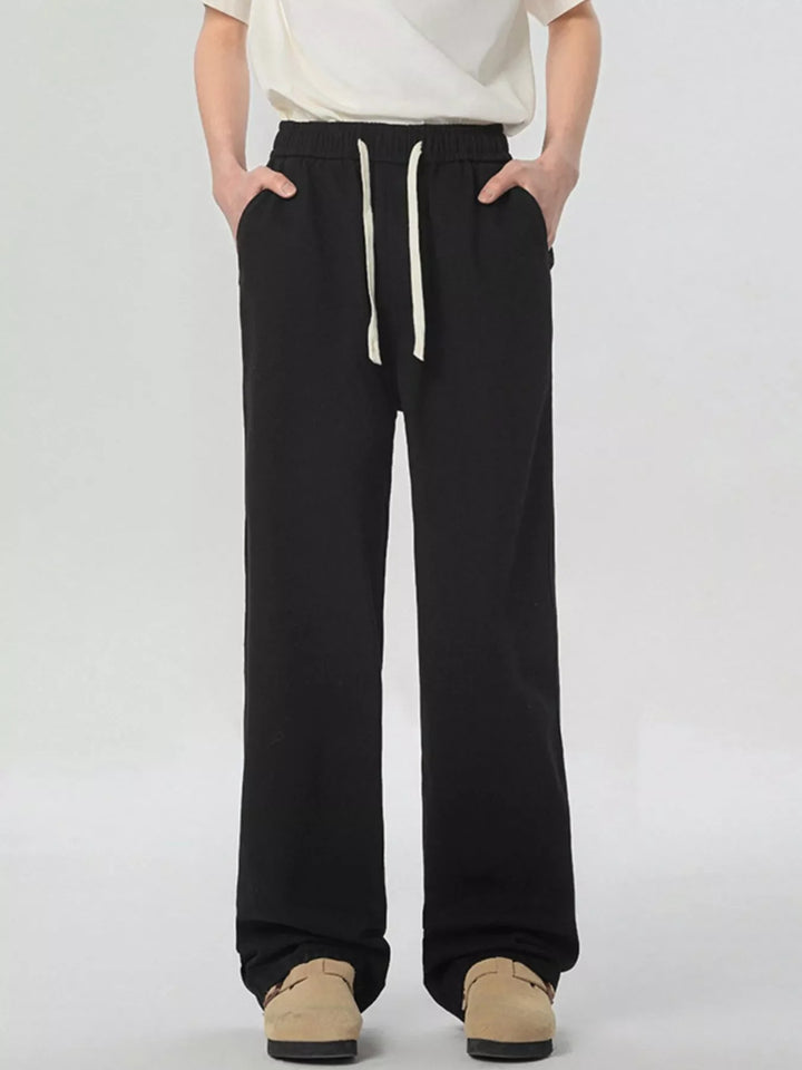 Men's Full Size Loose Fit Drawstring Linen Pants Plus Size