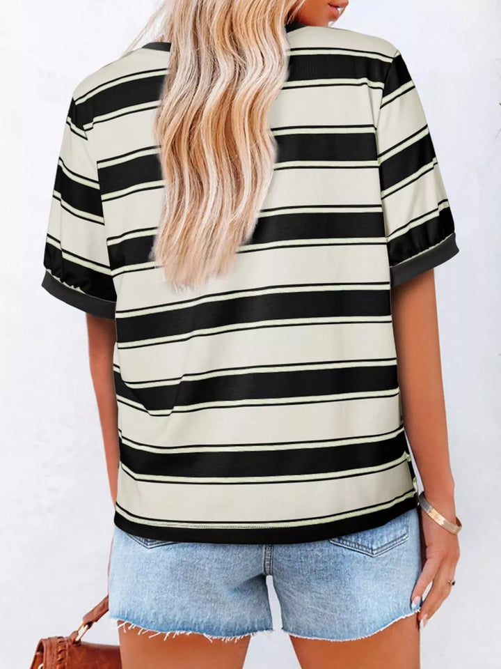 Striped Crew Neck T-Shirt