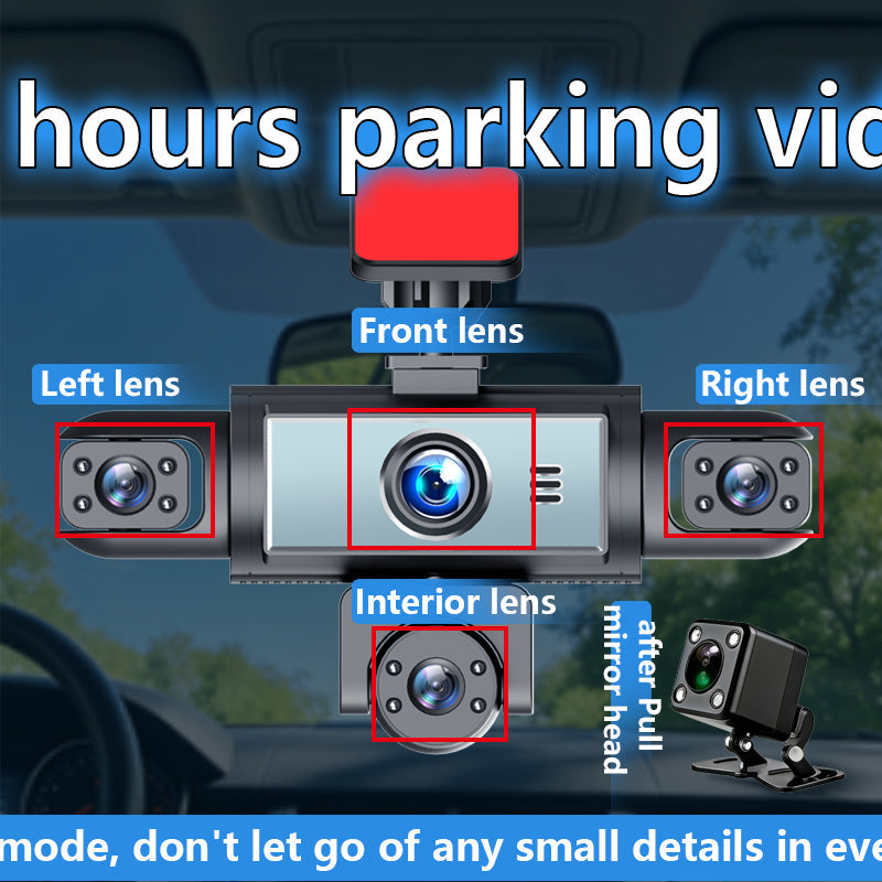 Five Camera Driving Recorder, 1080P High-definition Night Vision, Mobile App For Viewing Videos