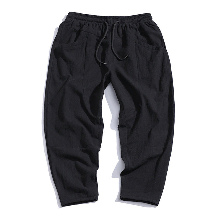 Loose Cotton Linen Cropped Harem Pants Casual