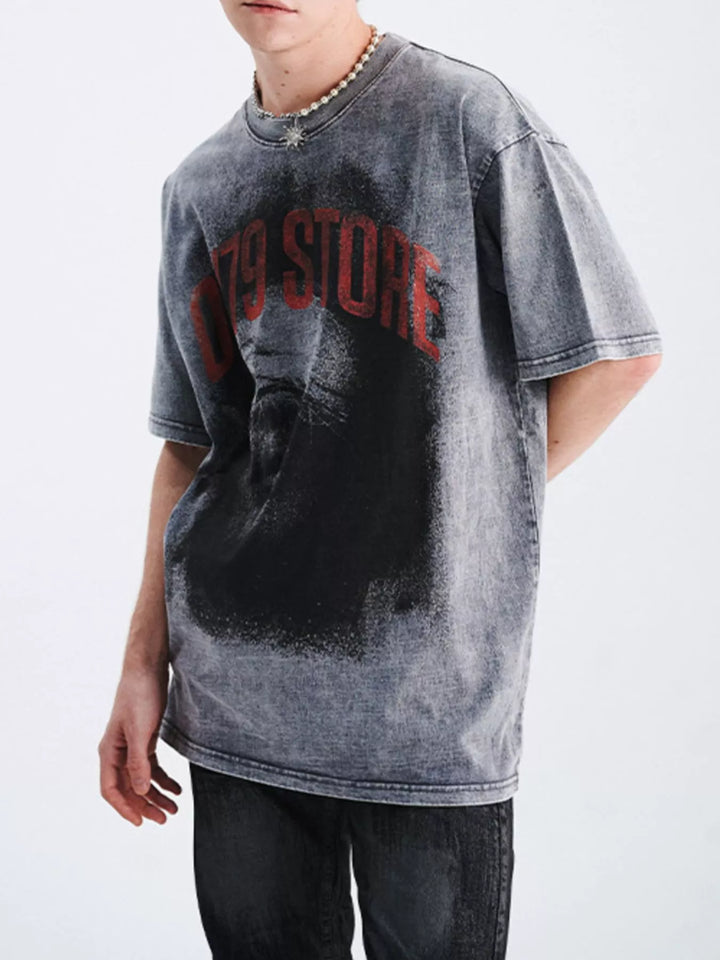 Men's Graphic Round Neck Short Sleeve T-Shirt