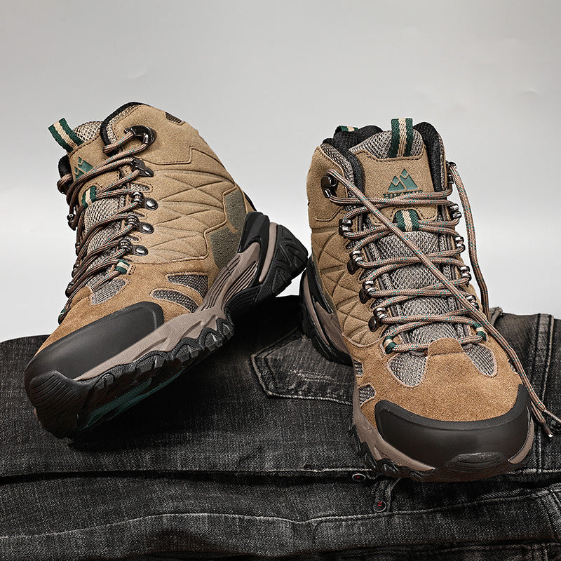 Outdoor Leisure Sports High-top Waterproof Non-slip Men's Hiking Shoes