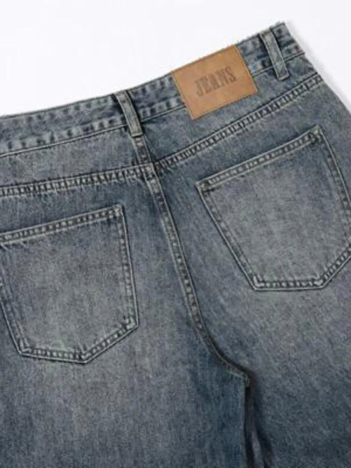 Men's Vintage Wash Wide Leg Jeans