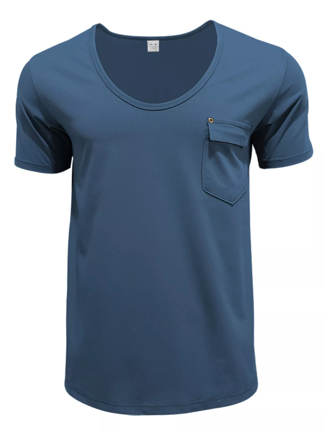 Men's Full Size V-Neck Pocket T-Shirt Plus Size