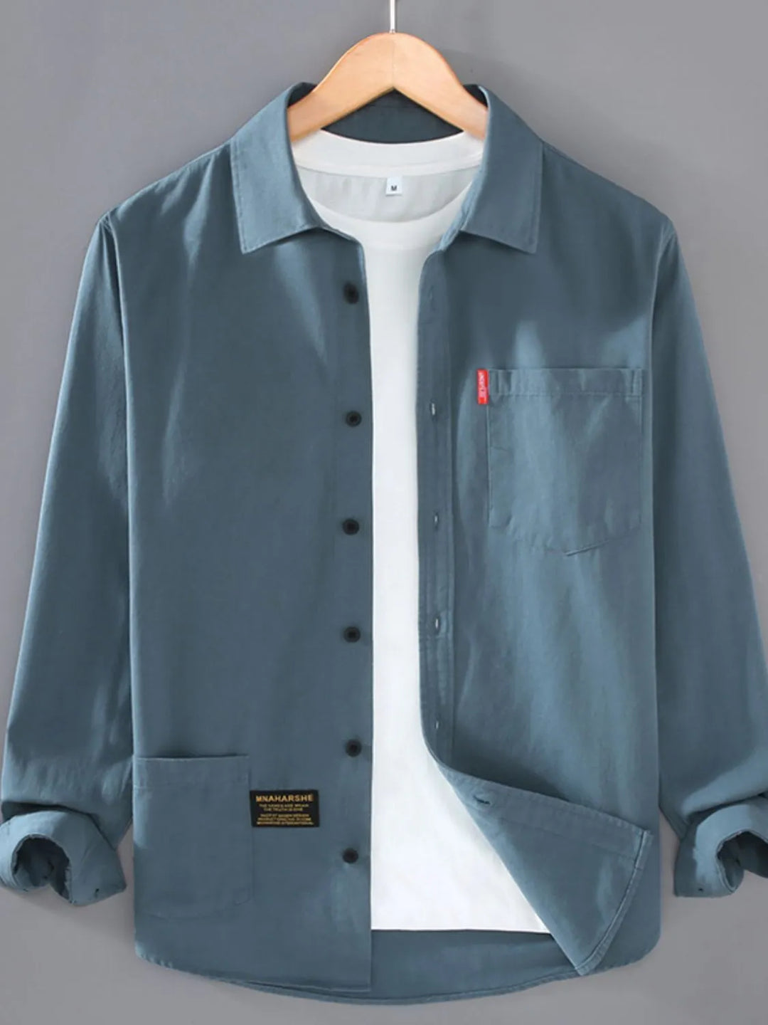 Men's Plus Size Button Up Long Sleeve Shirt