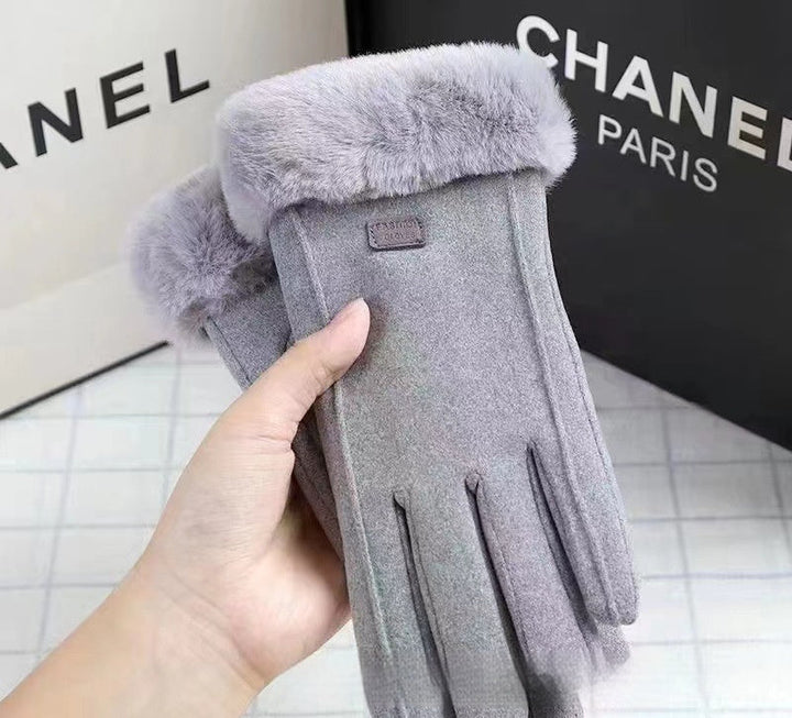 Gloves Autumn And Winter Outdoor Keep Warm Velvet Cold Protection Cycling