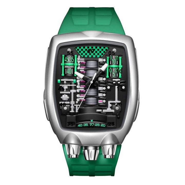 Engine Movement Mens Watch Brand Quartz Watch Fashionable And Distinctive